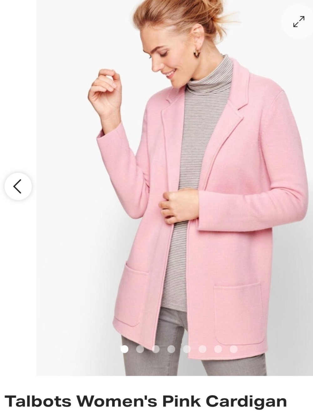 New Talbots Light Pink Open-Front Knit Cardigan Blazer size 3Xp